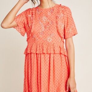 Anthropologie Basilia Embroidered tunic